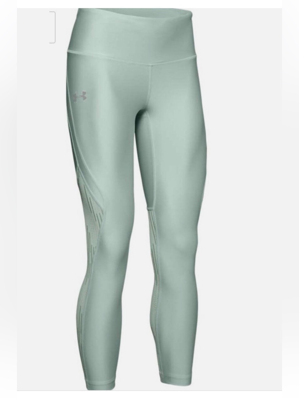 Under Armour Women's Fly Fast Glare Raised Thread Crop Leggings in Sage